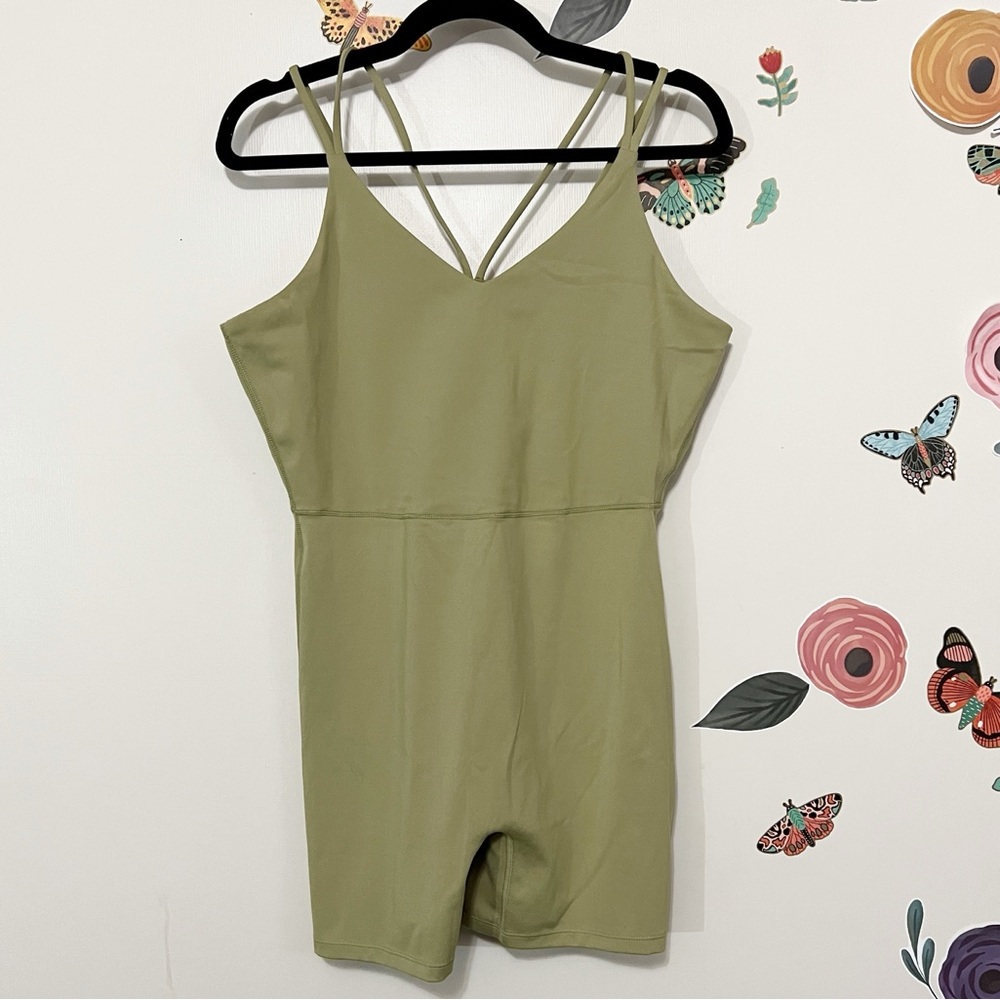 All In Motion Olive Green Strappy Romper XXL